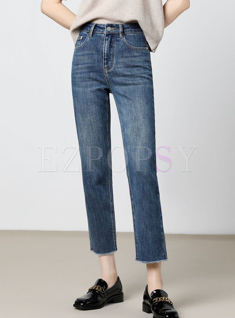 High Waisted Straight Jeans for Women