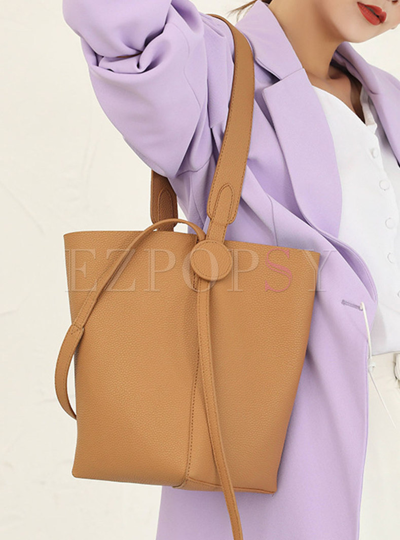Women Classic Leather Shoulder Tote Bag