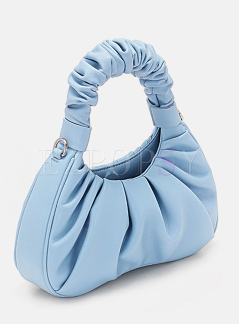 Cute Hobo Tote Handbag Mini Clutch Purse with Zipper Closure