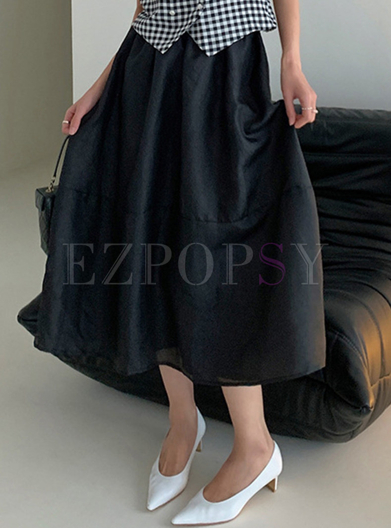 Women Mesh Fashion Midi Skirts