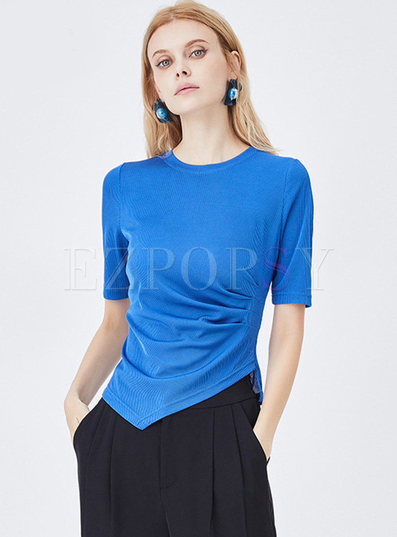 Commuter Ruched Asymmetrical Tees