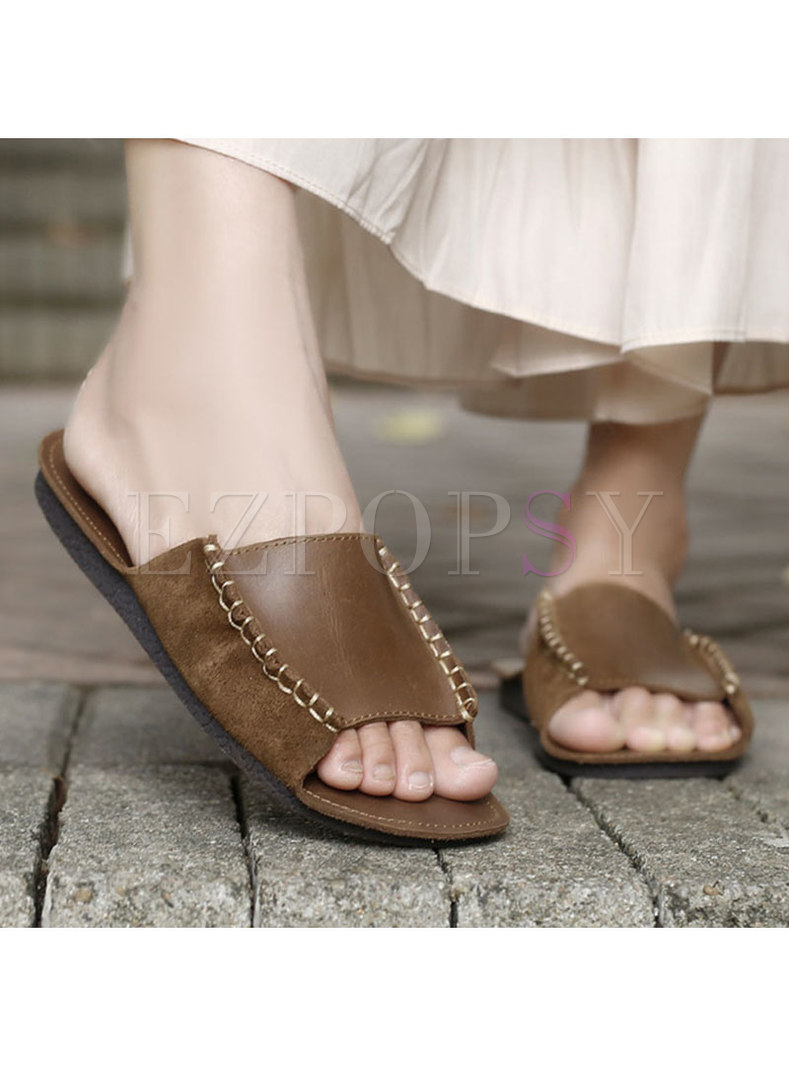 Women Summer Flat PU Sandals