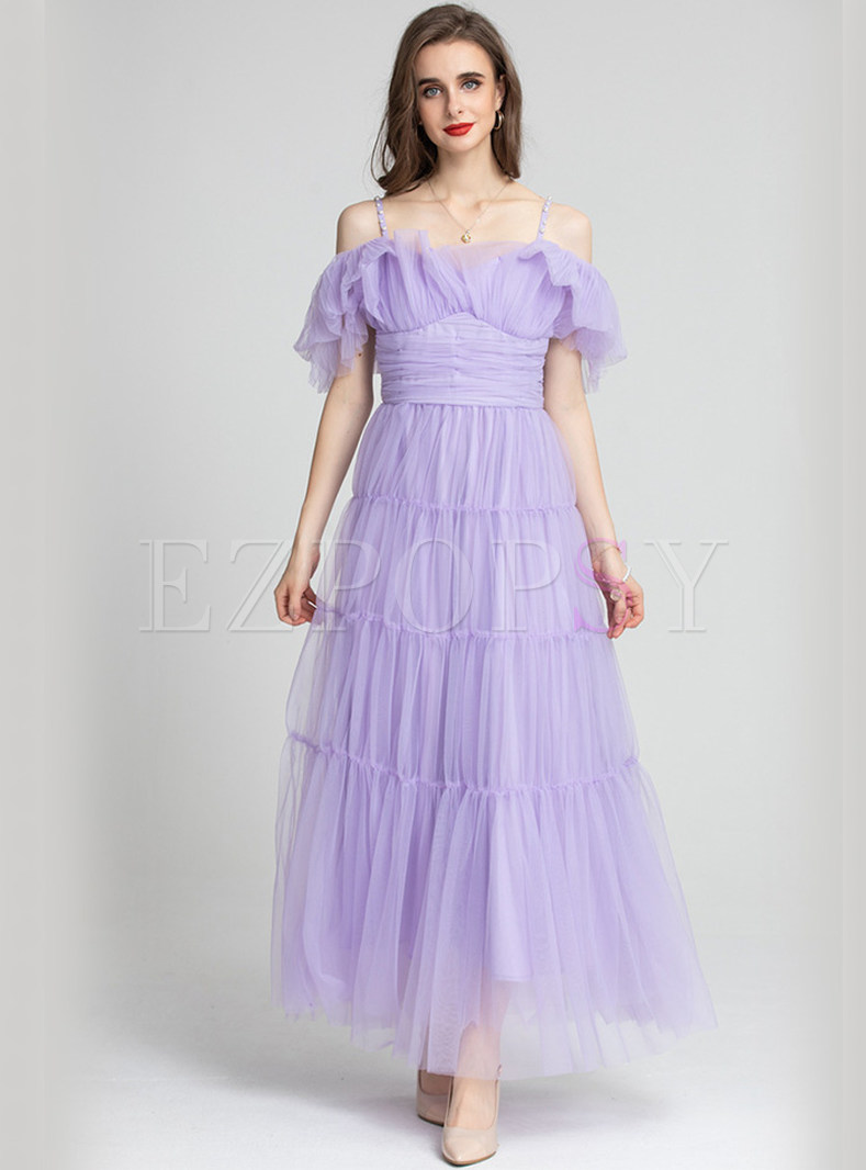 Elegant Spaghetti Strap Lace Party Dresses
