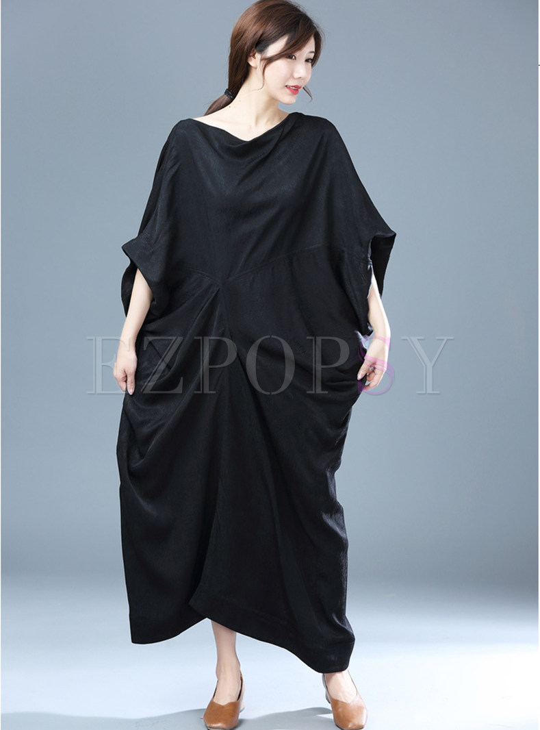 Women Summer Short Sleeve Casual Oversize Long Dresses