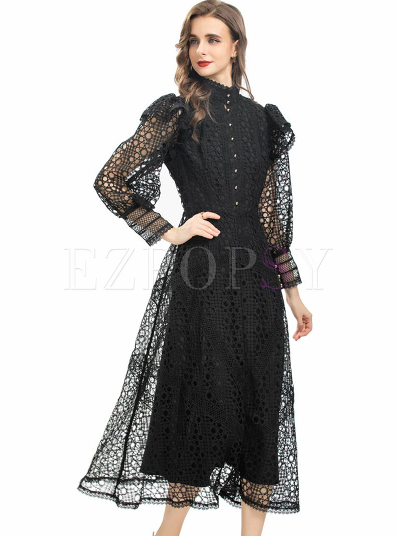 Long Sleeve Black Party Cocktail Dresses