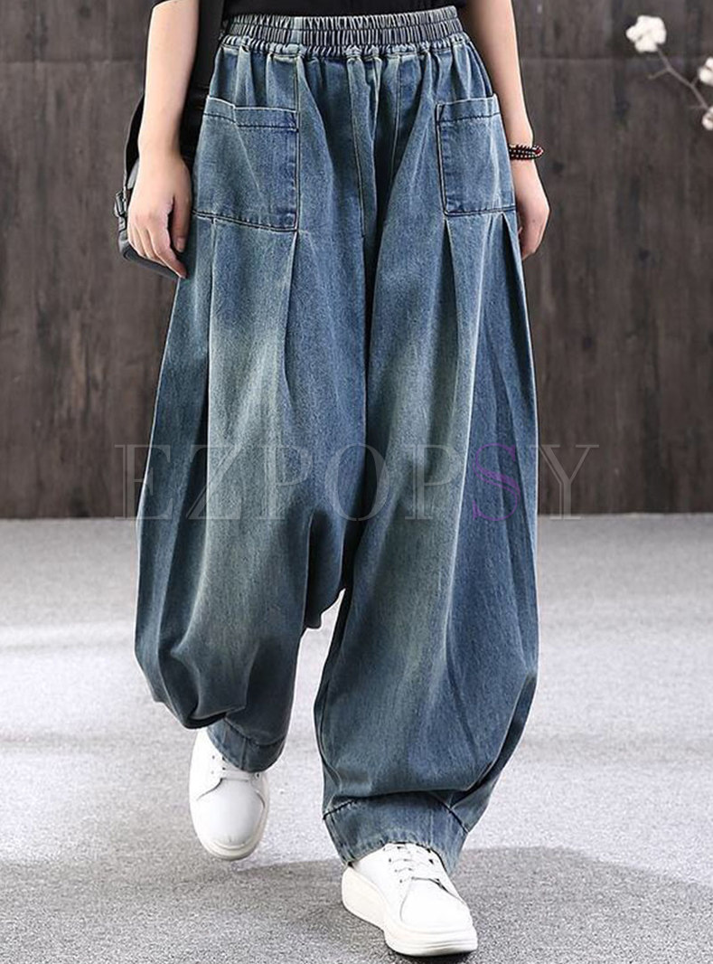 Women's Oversize Casual Denim Pants