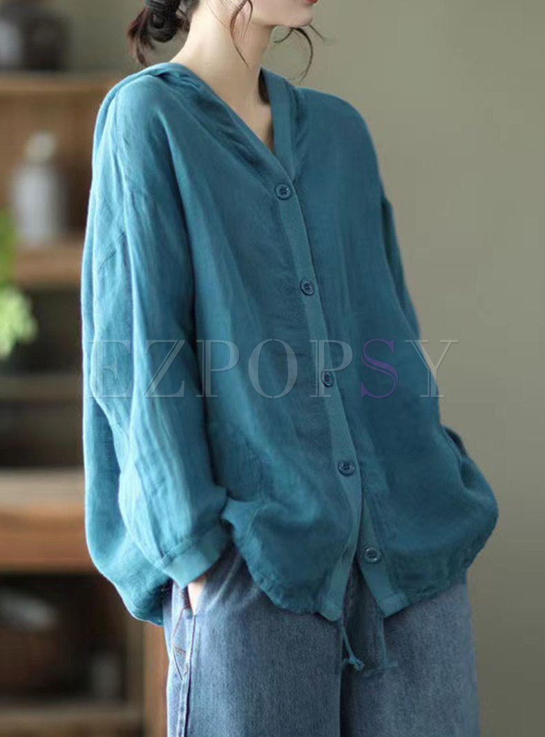 Women's Long Sleeve Button Down Casual Blouse