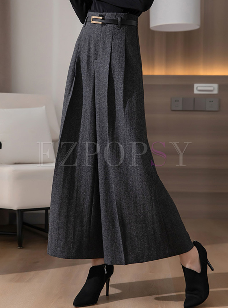 Pants | Pants | Exclusive High Waisted Drape Cropped Wide Leg Pants For ...