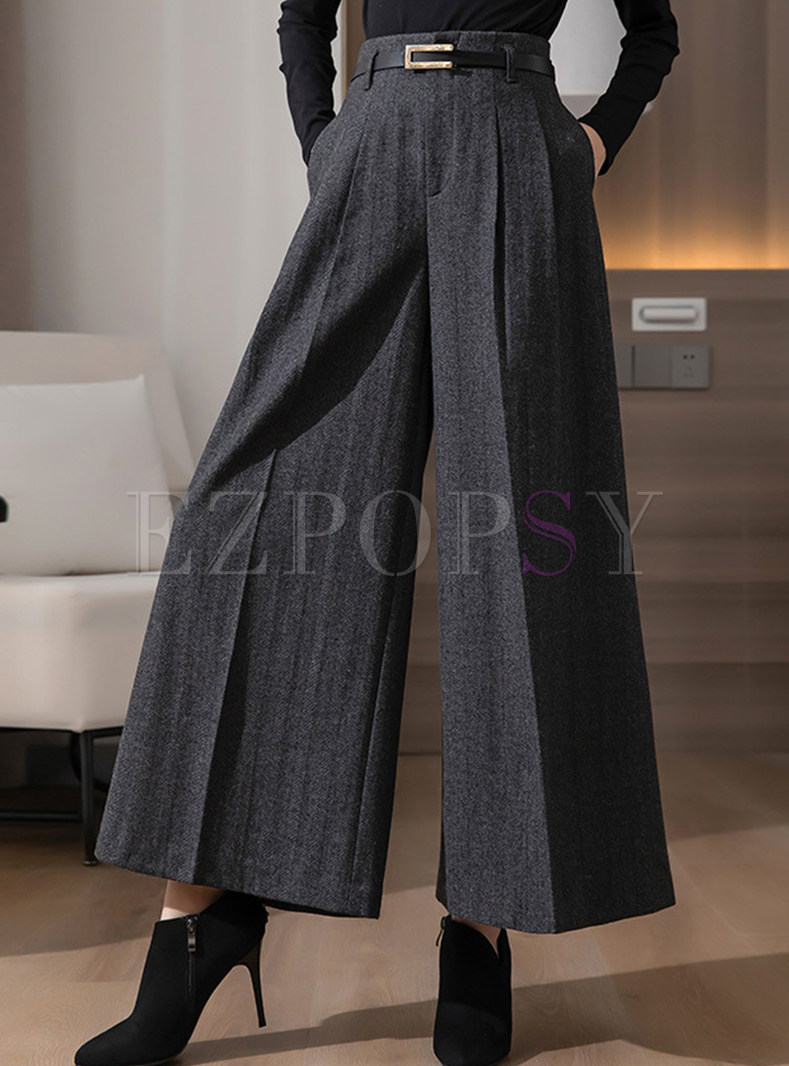 Pants | Pants | Exclusive High Waisted Drape Cropped Wide Leg Pants For ...