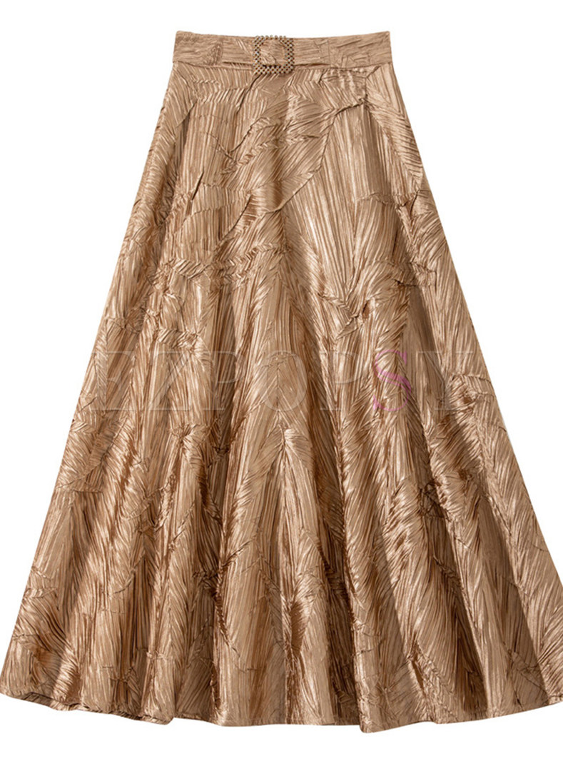 Vintage Jacquard Big Hem Womens Long Skirts