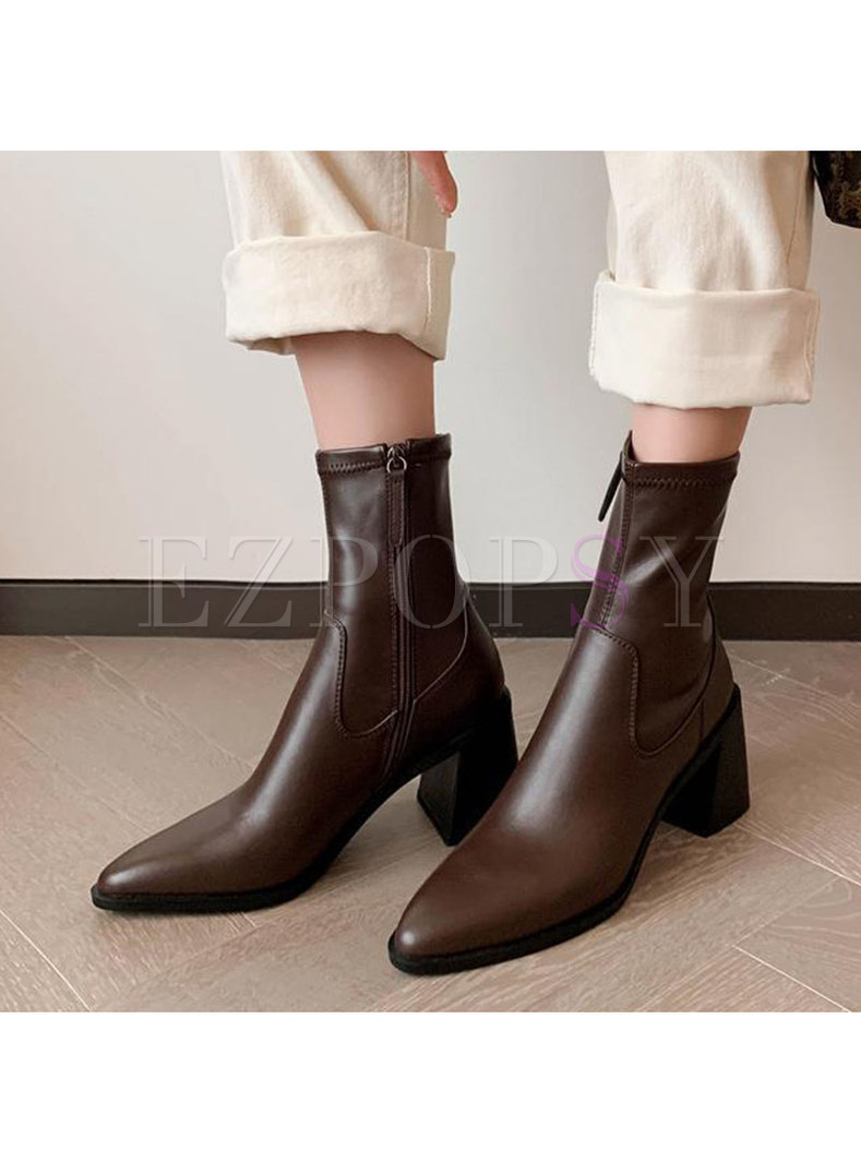 Women's Chunky Heel Ankle Boots