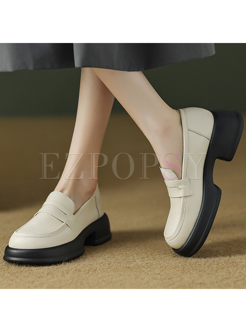 Vintage Platform PU Non-Slip Women Shoes