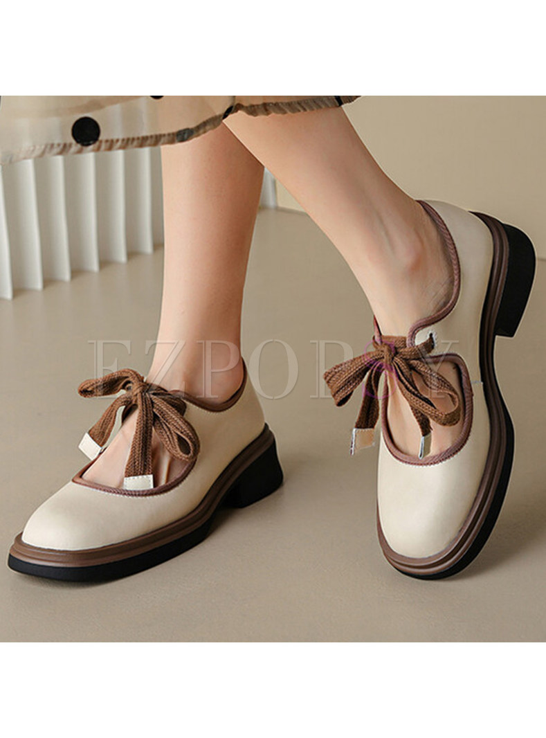 Chicwish Contrasting Bow-Embellished Women Shoes
