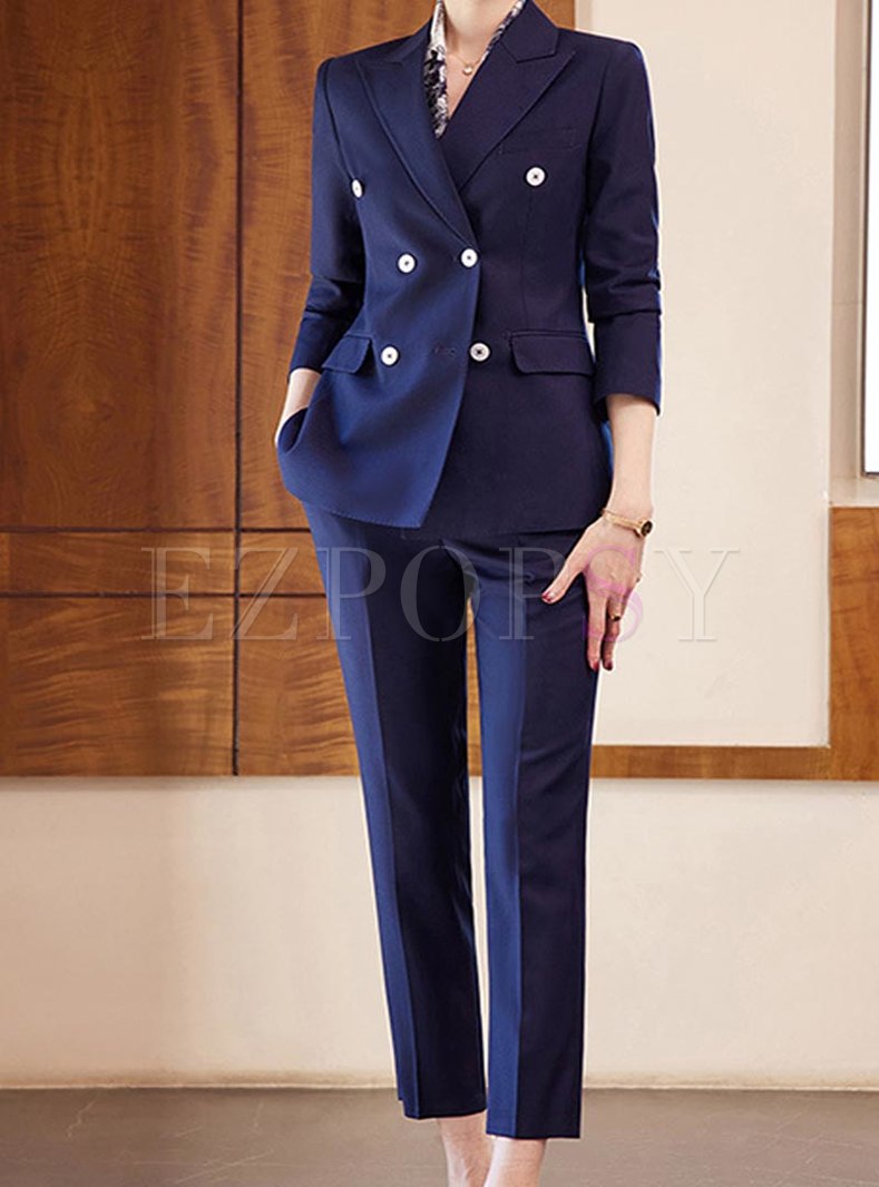 Women's Double Breasted Dress Suit