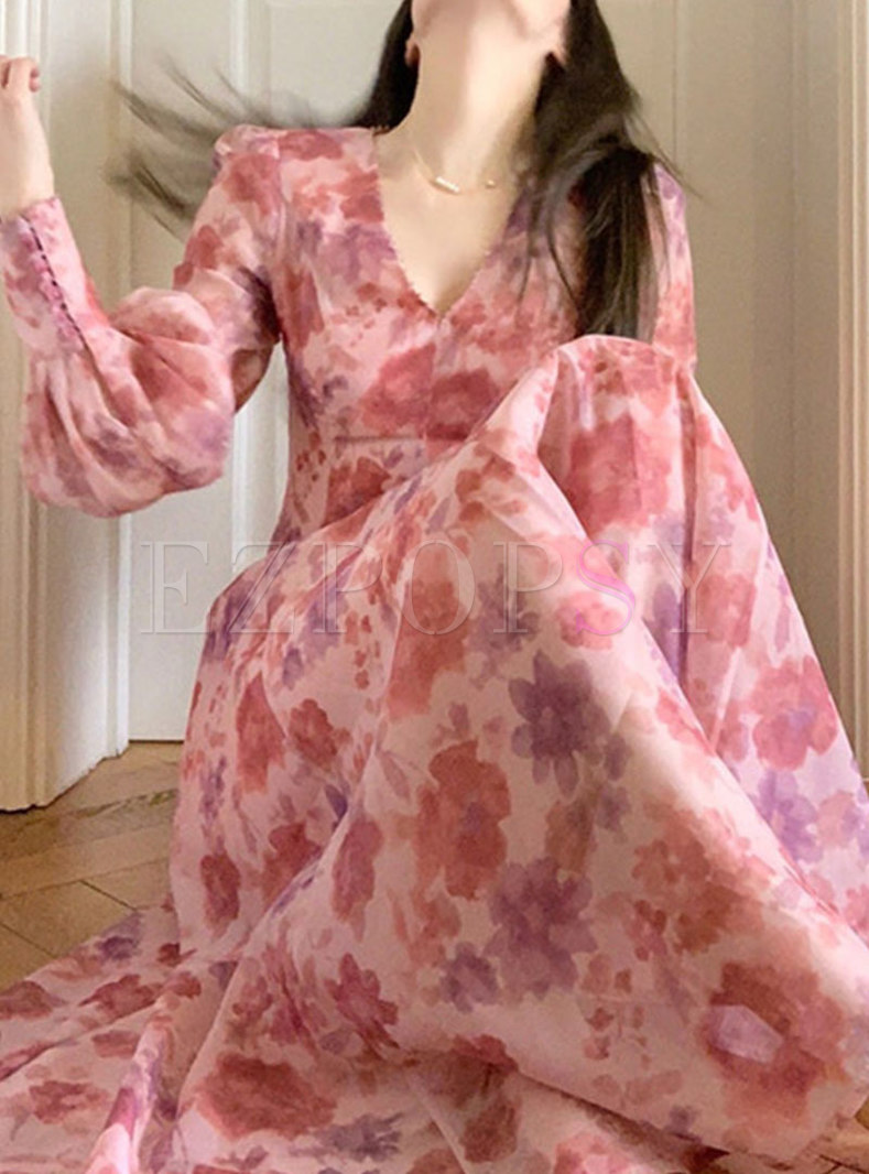 Sweet & Cute Long Sleeve All Over Print Chicwish Dresses