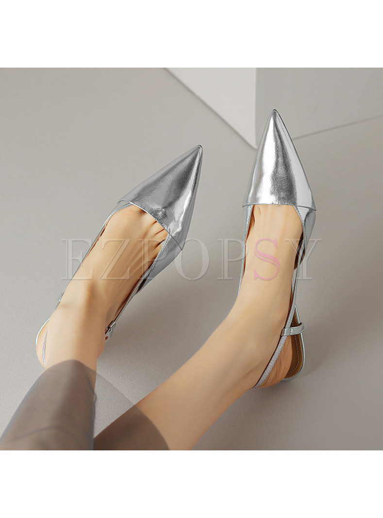 Work Pointed Heel Sandals For Women