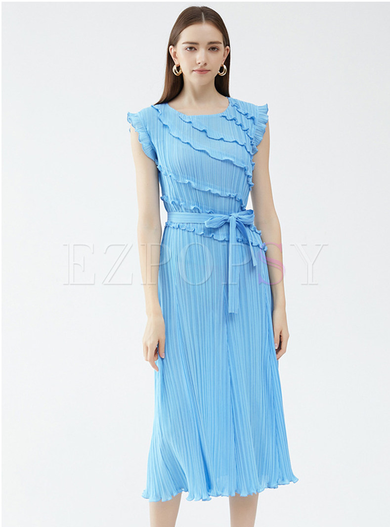 Relaxed Smocked Tie Strap Dresses