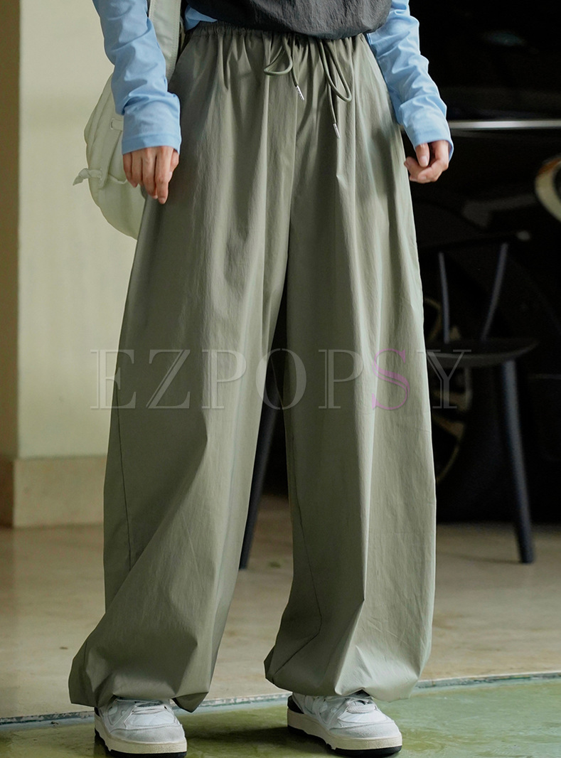 Relaxed Ankle Bended Pants For Women