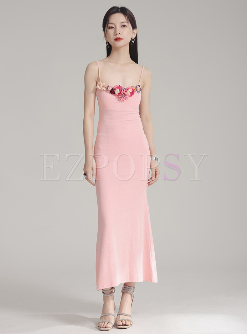 Bodycon 3D Flower Cami Dresses