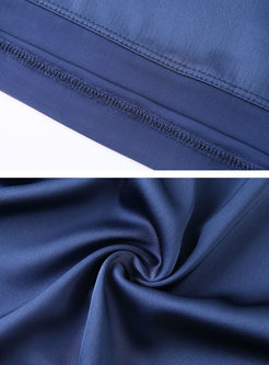 High Quality Silk Blue Top