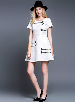 Short Sleeve Aline Fashion Dress