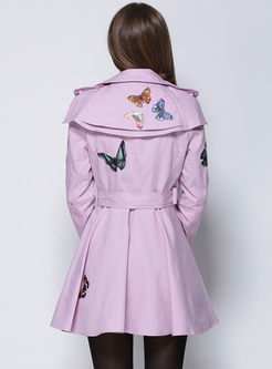 Cute Purple Oversize Trench Coat