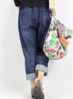 Oversize Pocket Causal Jeans