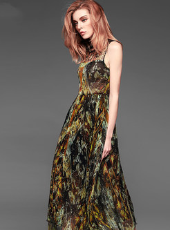 Bohemia Style Print Long Dress
