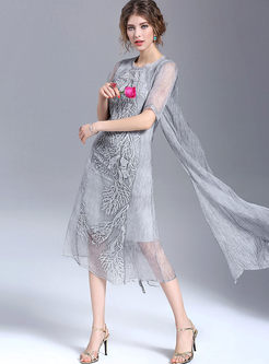 Dresses | Maxi Dresses | Pure Color Silk Loose Maxi Dress