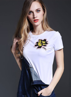 Brief Flower Patch Loose Top