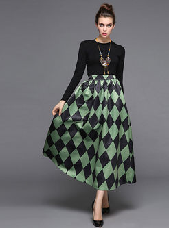 Falbala Exquisite Printed Chic Skirt