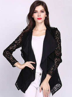 Solid Color Hollow Patchwork Charming Blazer