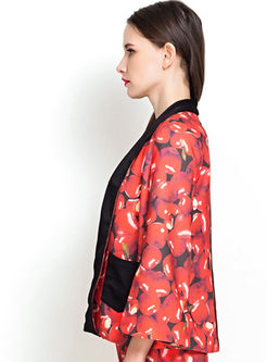 Floral Printed Double Pockets Nifty Blazer