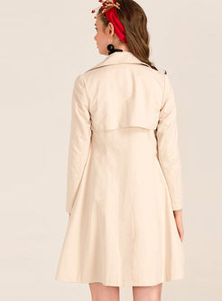 Double Breasted Lapel Charming Trench Coat
