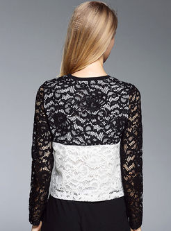 Lace Patchwork Chic Hollow T-Shirt