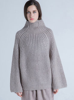 Vintage Loose High Collar Sweater