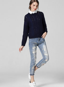High-End O-Neck Casual Sweater