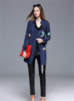 High-End Embroidered Trench Coat