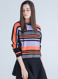 Striped Pullover All-Match Sweater