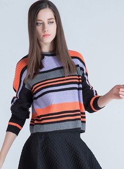 Striped Pullover All-Match Sweater