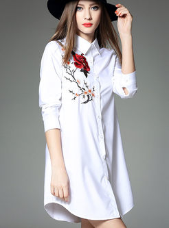 High-End Embroidered Long Blouse