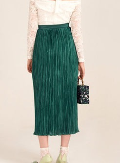 Vintage Green Fashion Skirt