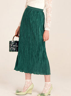 Vintage Green Fashion Skirt