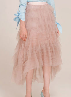 Lace Voile Prince Charming Bubble Skirt