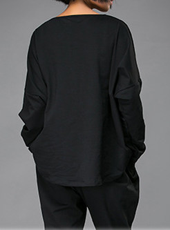 Chartlet Black Loose T-Shirt