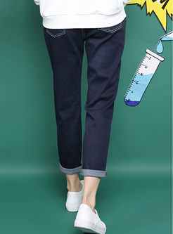 Casual Loose Slim Angle-Length Jeans