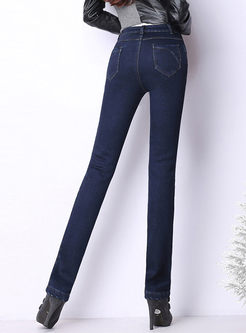 Fashion Straight Brief Jean Pants