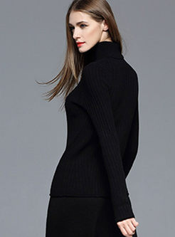 Fashion Wool Slim Turtleneck Sweater