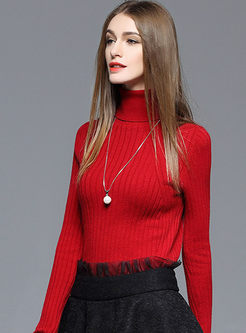 Fashion Wool Slim Turtleneck Sweater