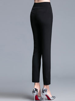 Casual Straight Pure Color Pants